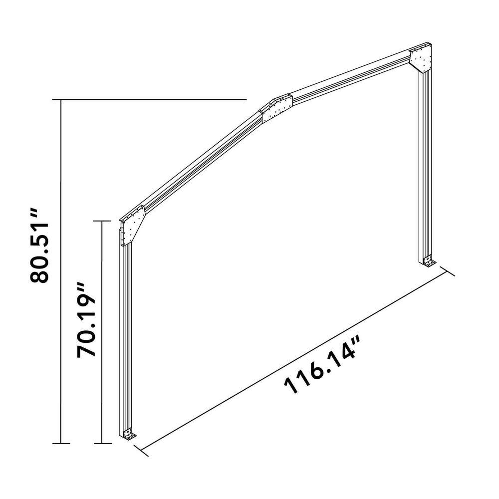 Absco Silver Galvanized Steel Snow Support Frame Kit