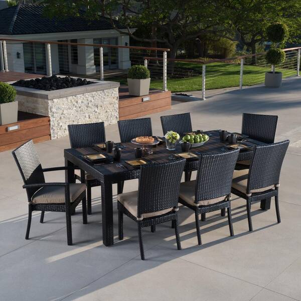 Rst Brands Deco Estate Wicker 20 Piece Patio Conversation Set With Sunbrella Maxim Beige Cushions Op C20 Mxm K The Home Depot Rst Brands Deco Estate Wicker 20 Piece, 20 Piece Outdoor Furniture