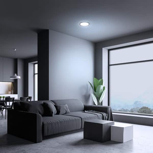 11 in. 13.5-Watt 1100 Lumen Dimmable White Integrated 5CCT Selectable LED Round Flush Mount Ceiling Panel (2-Pack)