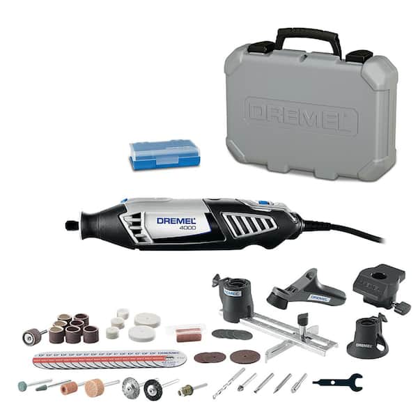 Dremel 4000 Series 1.6 Amp Variable Speed Corded Rotary Tool Kit with 34 Accessories, 4 Attachments and Carrying Case