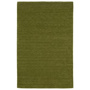 Allaire Olive 5 ft. x 8 ft. Heathered Solid Hand-Tufted 100% Wool Indoor Area Rug