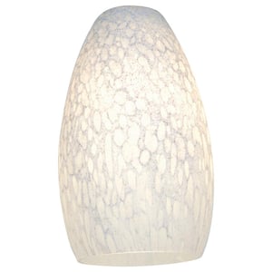 Inari Silk 5 in. White Stone Glass Finish for Indoor Shades