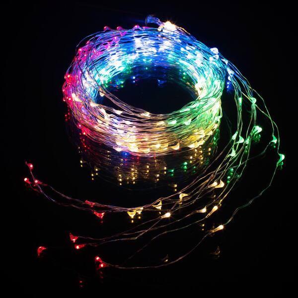 LUMABASE 300-Lights LED Multi-Color Electric Fairy String Lights 58201 The Home Depot