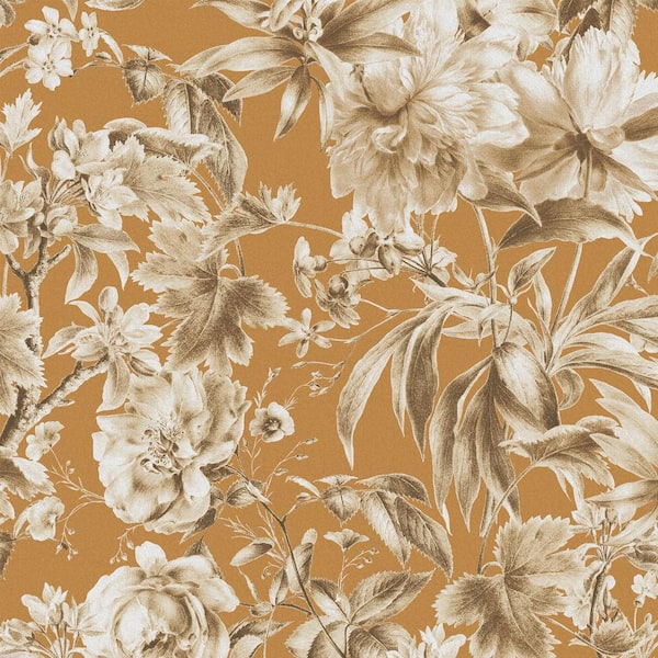Graham & Brown Arcane Garden Ochre Yellow Wallpaper