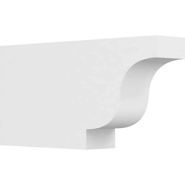 Ekena Millwork 4 in. x 10 in. x 20 in. Standard Newport Architectural Grade PVC Rafter Tail Brace