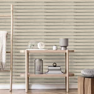 Marlow Grey Wood Slats Matte Non-pasted Paper Wallpaper