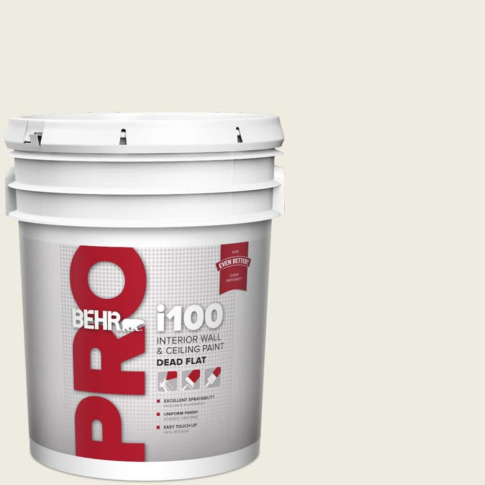 Behr Pro 5 Gal W F 7 Silver Leaf Dead Flat Interior Paint Pr The Home Depot