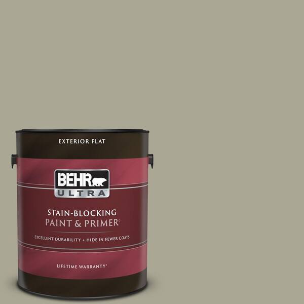 BEHR ULTRA 1 gal. #N350-4 Jungle Camouflage Flat Exterior Paint & Primer