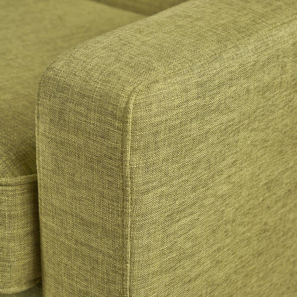 Muted Green Mid Century Modern Fabric Club Chair