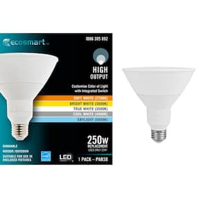 250-Watt Equivalent PAR38 Dimmable CEC Flood LED Light Bulb with Selectable Color Temperature (1-pack)