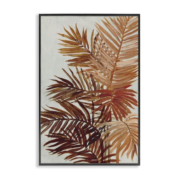 Stupell Industries Natural Palm Leaves by Jacob Q Black Framed Nature Giclee Art Print 18 in. x 12 in.