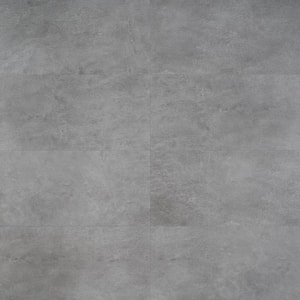 Slate Dark Gray 12 in. x 24 in. Waterproof Rigid Core Click-Lock Luxury Vinyl Tile Flooring (28.04 sq. ft. / case)