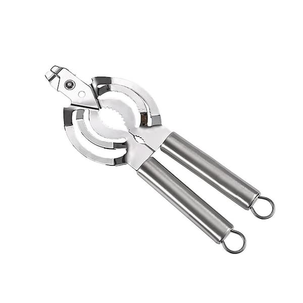 Heavy Duty Stainless Steel Bottle and Jar Opener, Manual Can Opener with Non-Slip Handle for Kitchen Use
