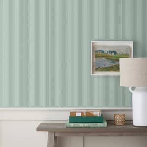 Stripes Green Peel and Stick Wallpaper Panel (covers 26 sq. ft)