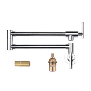 Folding Wall Mounted Pot Filler Faucets in Chrome