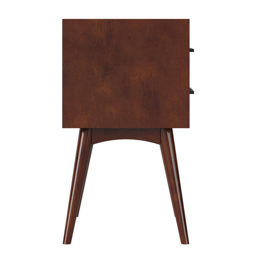 Pasadena Mid Century Modern Light Toffee 2 Drawer Nightstand - thumbnail 2