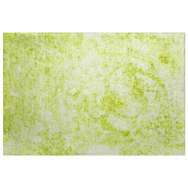Dream Shag Premium Machine Washable Abstract ADS553 Aloe 2 ft. x 3 ft. Accent Rug