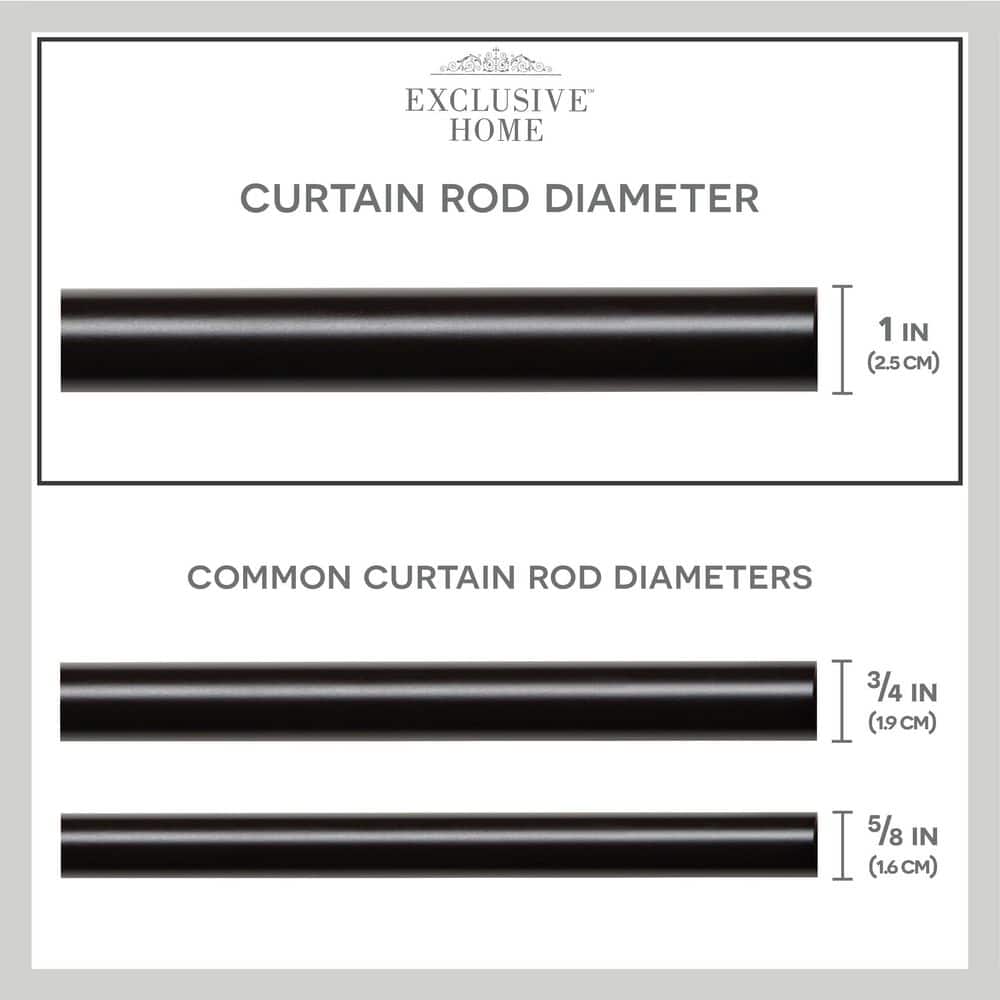Adjustable Matte Bronze Iron Curtain Rod with Sphere Finials