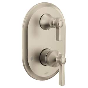 Flara M-CORE 3-Series 2-Handle Shower Trim Kit with Integrated Transfer Valve in Brushed Nickel (Valve Not Included)
