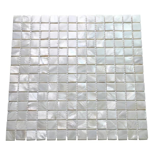 Art3d 12 in. x 12 in. Mother of Pearl Shell Mosaic Tile Backsplash in White  A18010P10 - The Home Depot