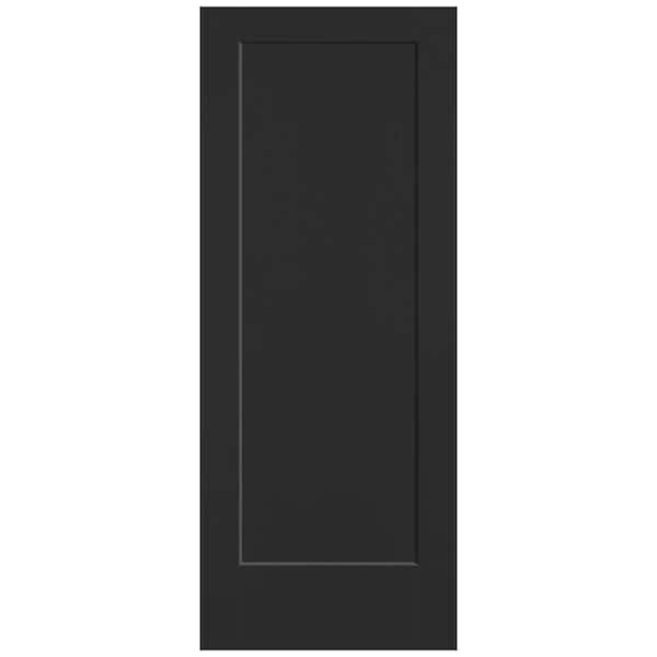 32 in. x 80 in. 1-Panel Lincoln Park Single Bore Hollow Core Jet Black Molded Composite Interior Door Slab