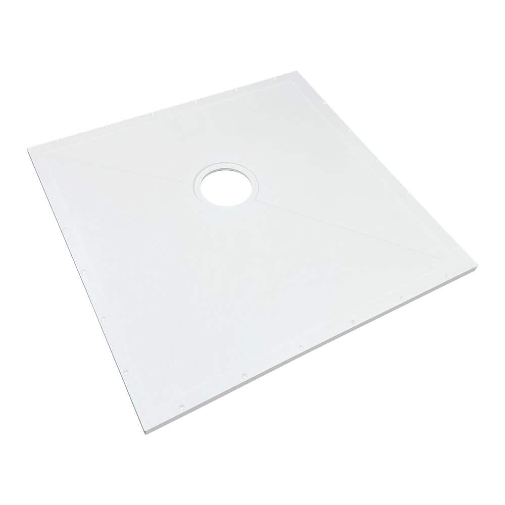 Transolid Ready to Tile 39.375 in. L x 39.375 in. W Alcove Shower Pan
