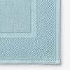 The Company Store Legends Luxury Sterling Aqua Haze 50 in. x 30 in. Cotton Bath Mat