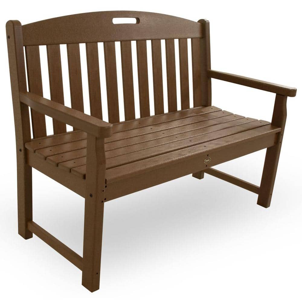 Tree House 48" Brown Recycled Plastic Outdoor Bench