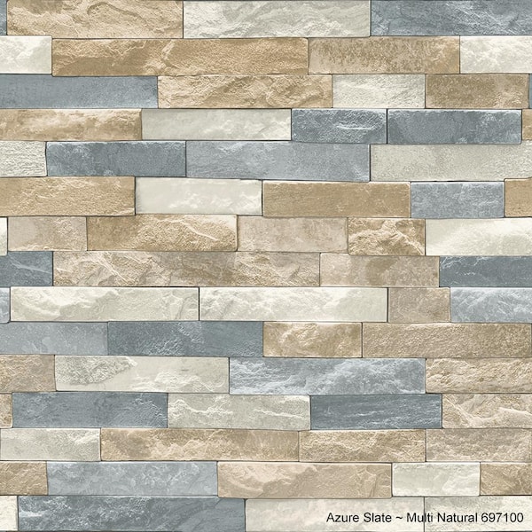 Arthouse Azure Slate Multi Paper Strippable Roll (Covers 55 sq. ft.)