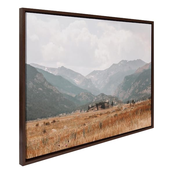 Kate and Laurel "Natural Prairie Landscape" by Alicia Abla, 1-Piece Framed Canvas Landscape Nature Art Print, 28 in. x 38 in.