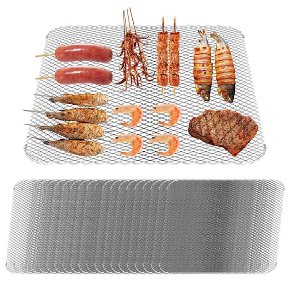 16 in. x 12 in. Disposable Aluminum Grill Topper Set with Non-Stick and Easy to Clean for BBQ, Outdoor Grills (10-Pack)