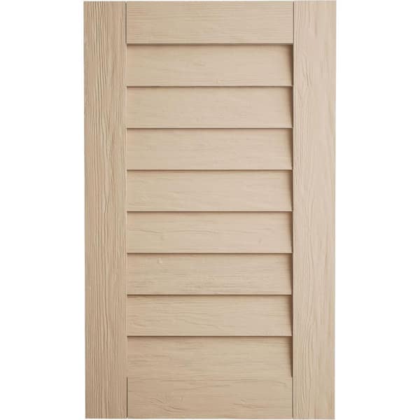 Ekena Millwork 18 in. x 36 in. Rectangular Rough Sawn Polyurethane Timberthane Faux Wood Non-Functional Paintable Gable Vent