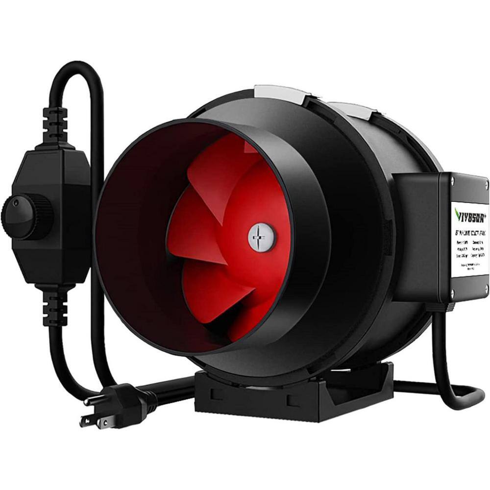 VIVOSUN 6" Inline Duct Fan & Carbon Filter Combo With Speed Controller – 390 CFM