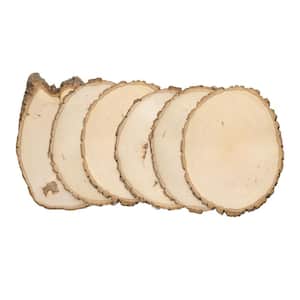 1 in. x 11 in. x 11 in. Rustic Basswood Large Round Live Edge Project Panel (6-pack)