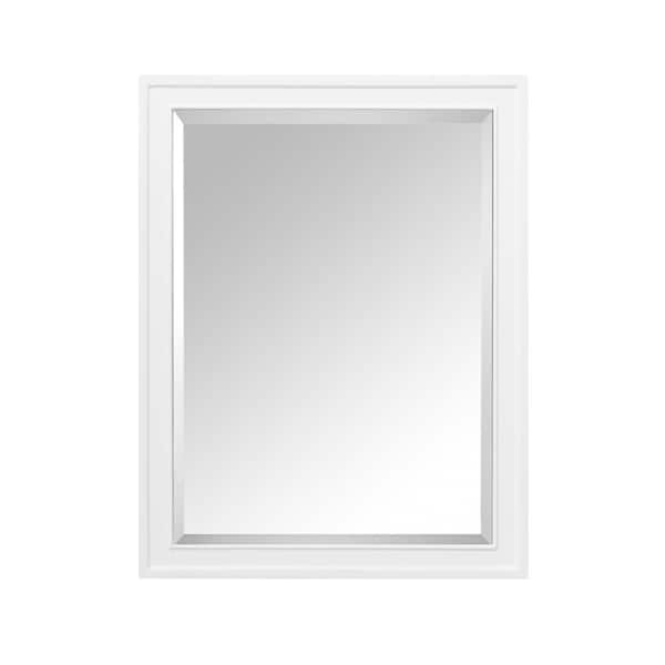 Madison 24 in. W x 32 in. H Rectangular White Medicine Cabinet with Mirror