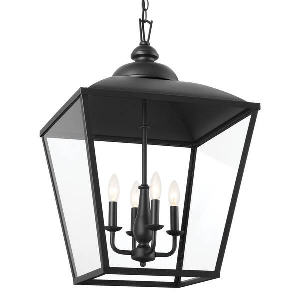 Craftmade Parish Aged Bronze Textured Traditional Textured Glass Lantern Pendant Light
