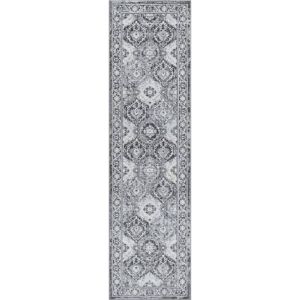 Well Woven Kensington Marjorie Vintage Oriental Persian Dark Grey 2 ft ...