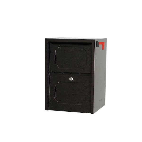 dVault Weekend Away Vault Copper Vein Post/Column Mount Secure Mailbox