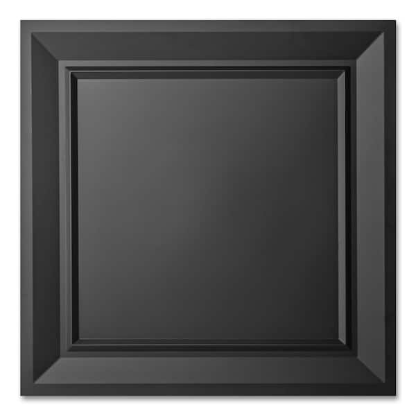 Modern Black 2 ft. x 2 ft. PVC Water Resistant Drop In Ceiling Tiles (48 sq.ft./Box)