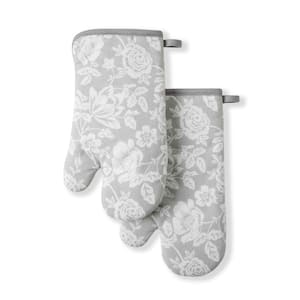 Nautica Grey 100% Cotton Oven Mitts With Silicone Palm (Set of 2) NAN013845  - The Home Depot