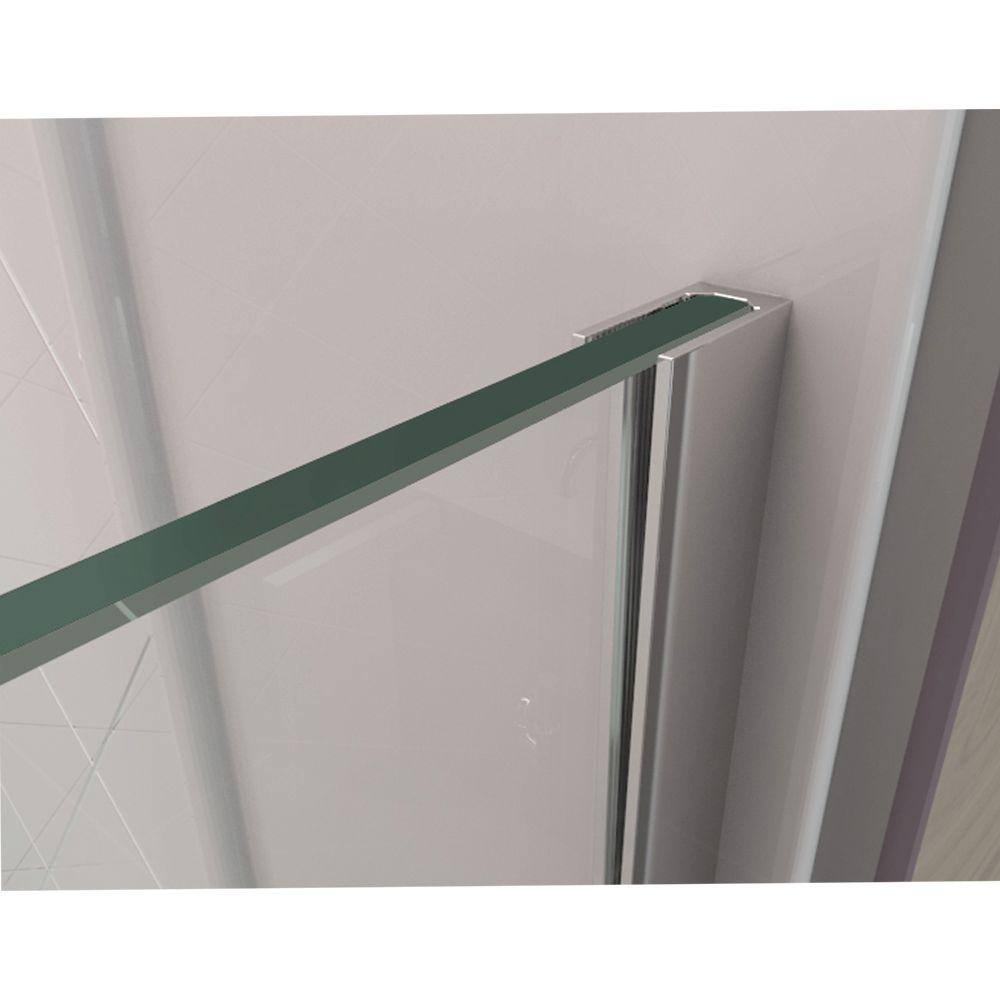 Unidoor-X 36" Clear Glass Frameless Hinged Shower Enclosure