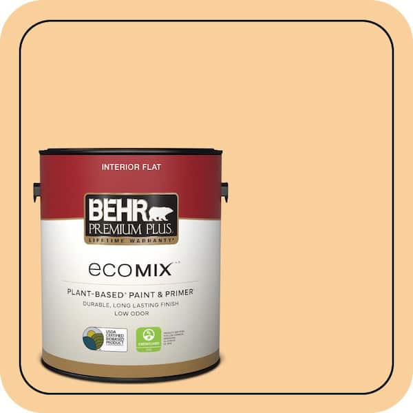 1 gal. #310C-3 Warm Cocoon Flat EcoMix Plant-Based Interior Paint & Primer