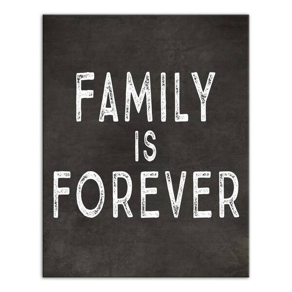DESIGNS DIRECT 14 in. x 11 in. "Family is Forever" Printed Canvas Wall Art