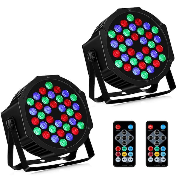 STE (エスティーイー) LED デコライト フラッシュライト セット ② 36 LED Stage Light RGB DJ Par Light Remote and DMX Controlled