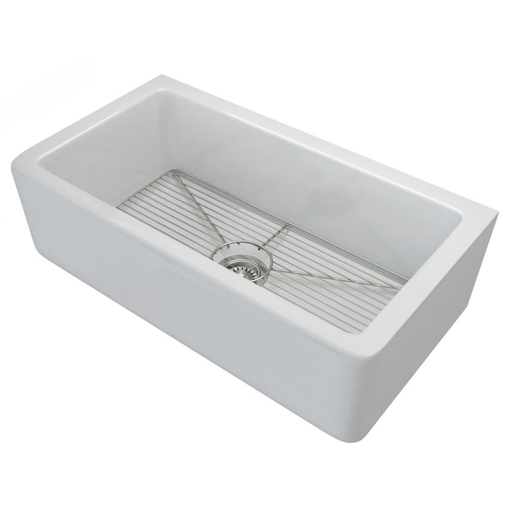KRAUS Turino Reversible Farmhouse Apron Front Fireclay 33 in