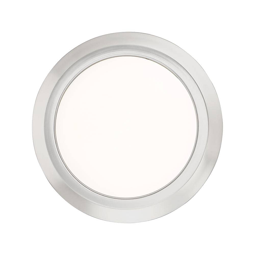 Verge 12" Brushed Nickel LED Flush Mount Light with Frosted Glass