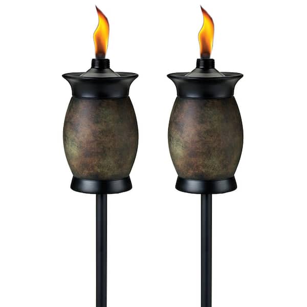 TIKI 64 in. Resin Jar Torch 4-in-1 Stone Color (Pack of 2)