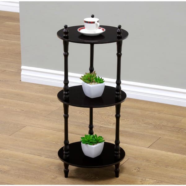 Homecraft Furniture 3-Tier Cherry Wood Decorative Free Standing Shelf