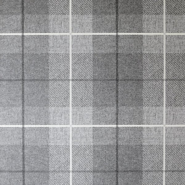 Arthouse Hector Charcoal Plaid Wallpaper