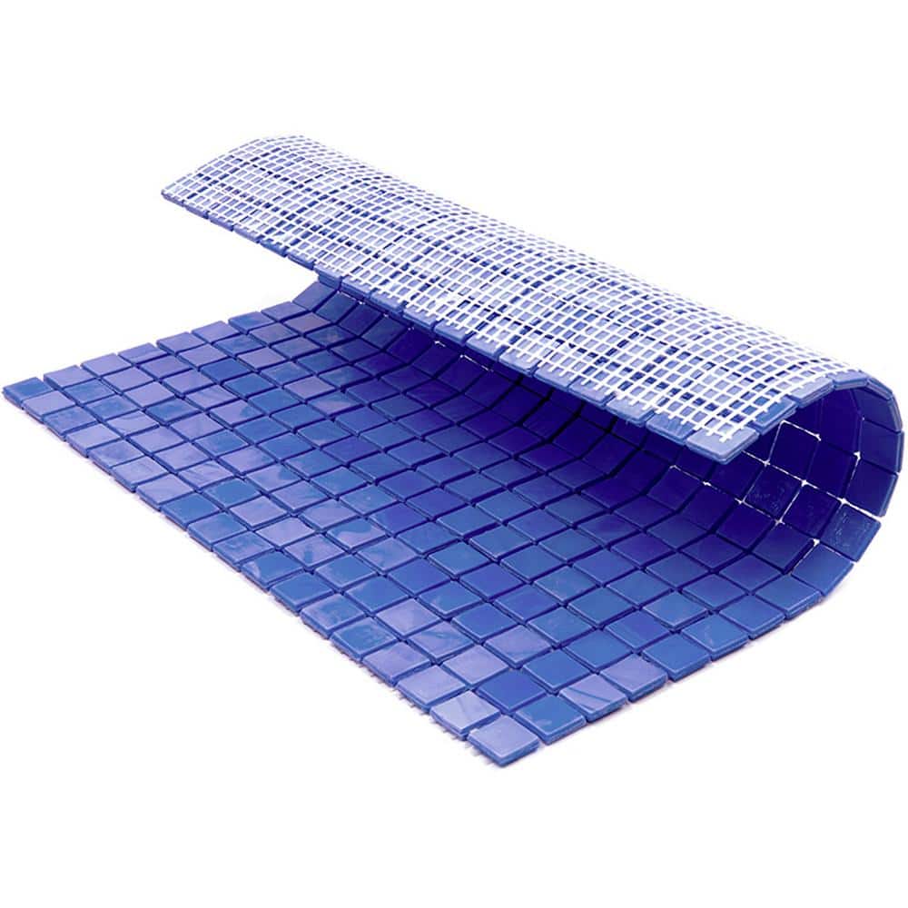 Neon Blue Glass Mosaic Wall and Floor Tile